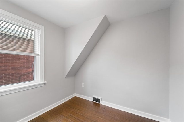 additional living space featuring wood-type flooring