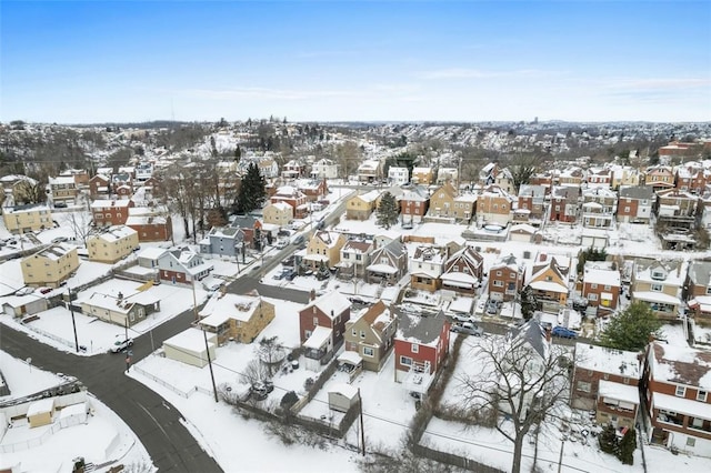 view of snowy aerial view