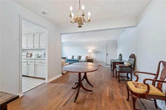 sitting room with light wood-type flooring