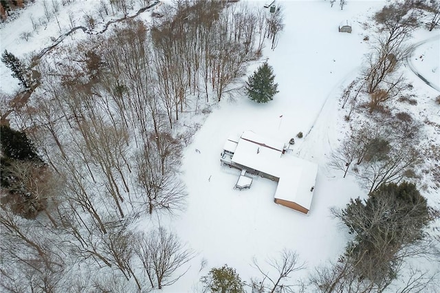 view of snowy aerial view