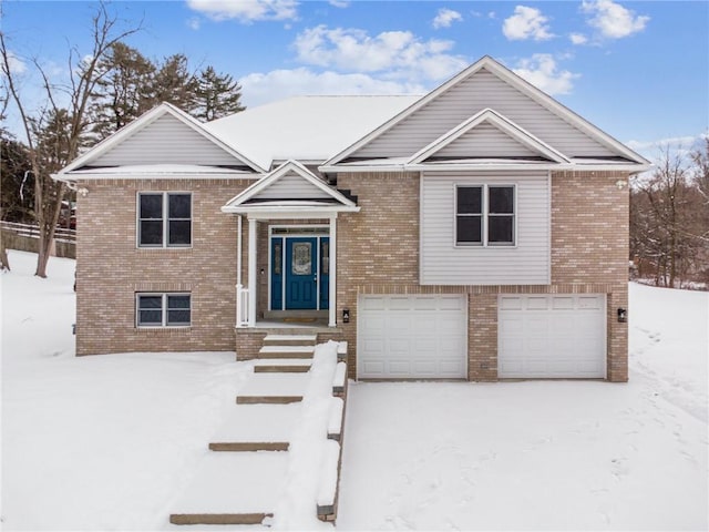 split foyer home with a garage