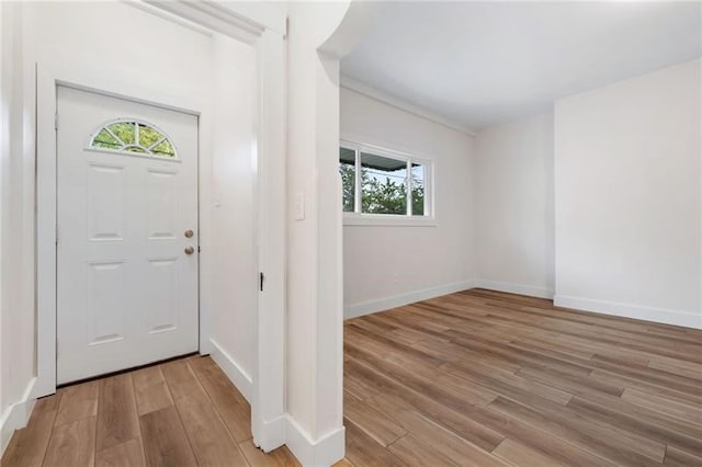 entryway featuring light hardwood / wood-style flooring