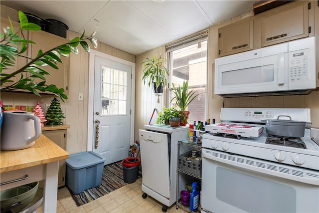 kitchen featuring white appliances