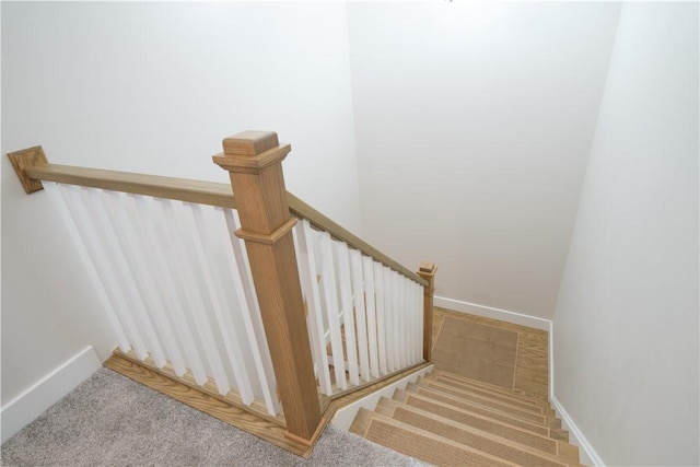 stairs with baseboards