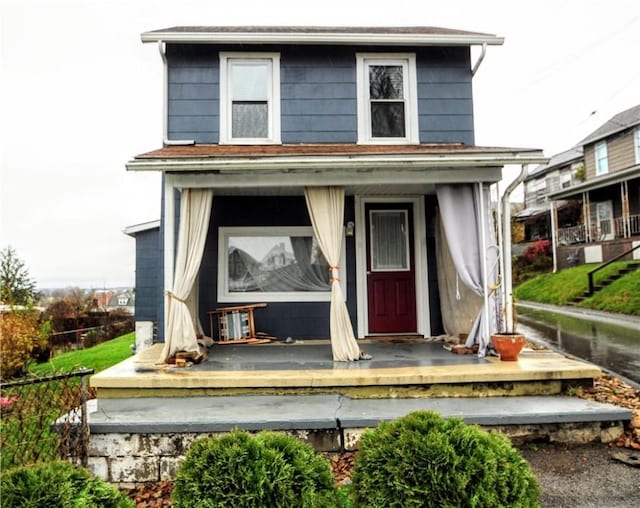 exterior space with a porch