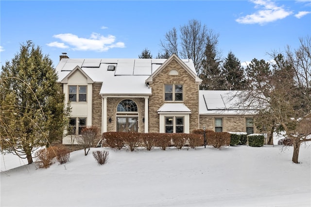 front of property with solar panels