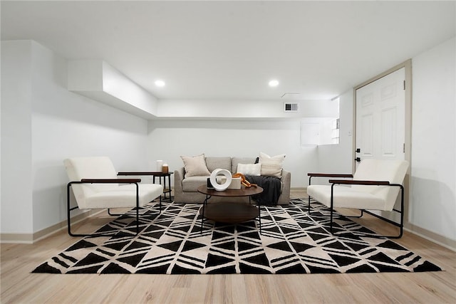 living room featuring hardwood / wood-style flooring