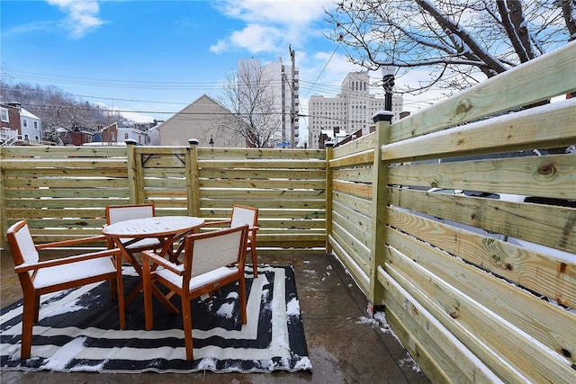 view of patio / terrace featuring a balcony