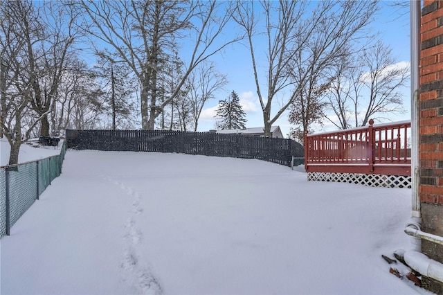 view of snowy yard