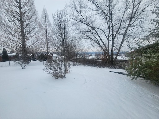 view of snowy yard