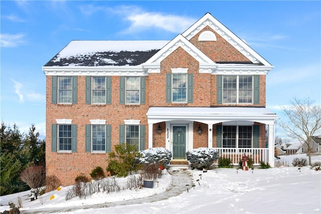 view of front of home with covered porch