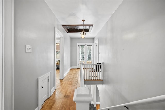 hallway featuring light hardwood / wood-style floors