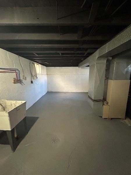 view of basement