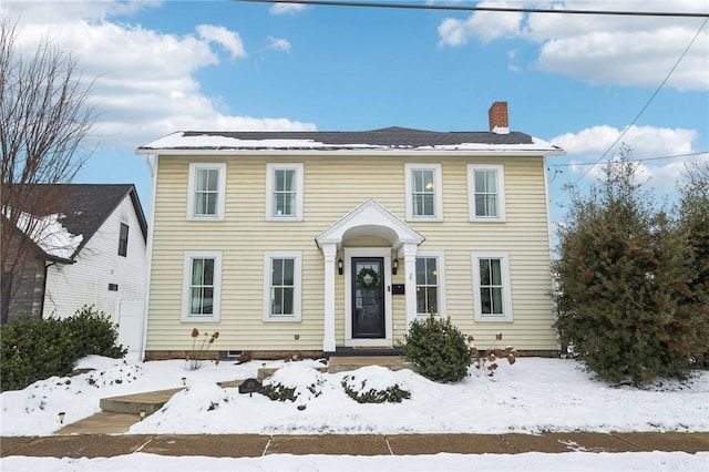 view of colonial home