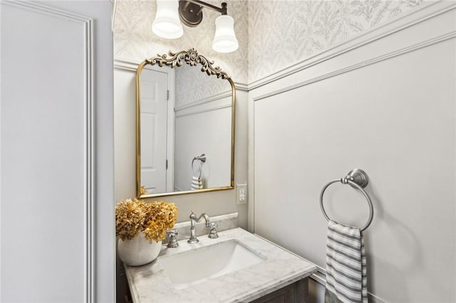 bathroom with vanity