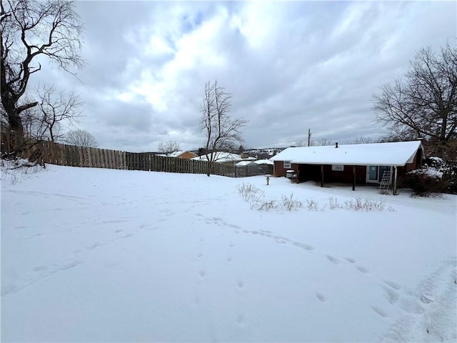 view of snowy yard