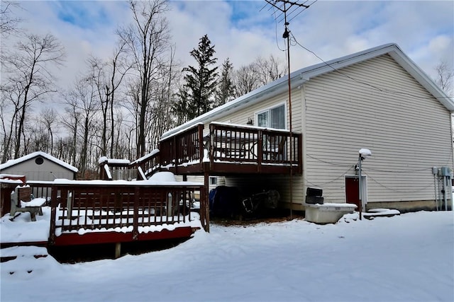 exterior space with a wooden deck