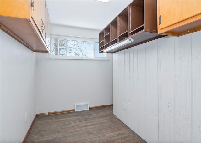 interior space featuring dark hardwood / wood-style flooring