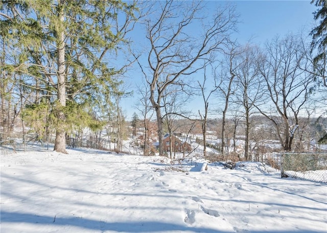 view of snowy yard