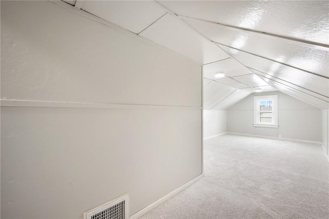 3134 Main St, West Middlesex Boro, PA 16159 - additional living space with lofted ceiling, baseboards, visible vents, and carpet