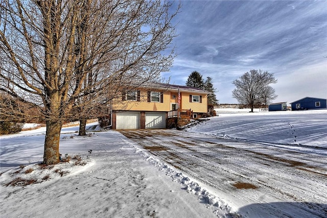 split foyer home with a garage