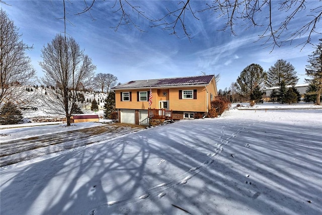 split foyer home with a garage