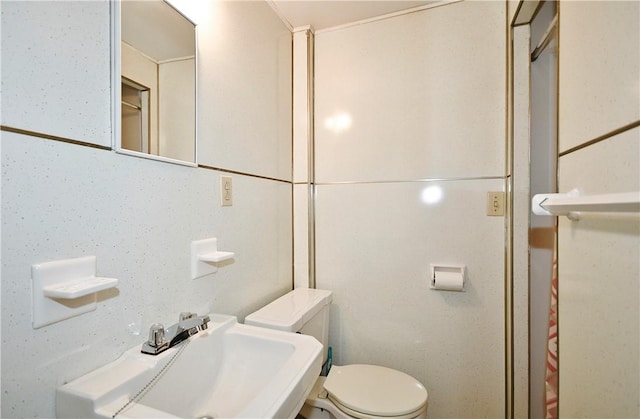 bathroom with sink and toilet