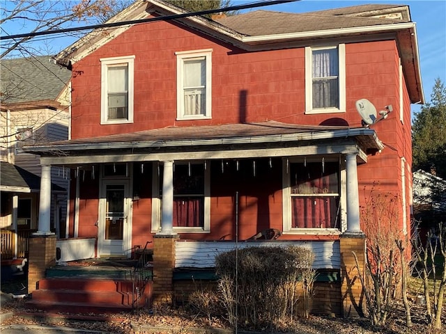 view of front of house featuring covered porch