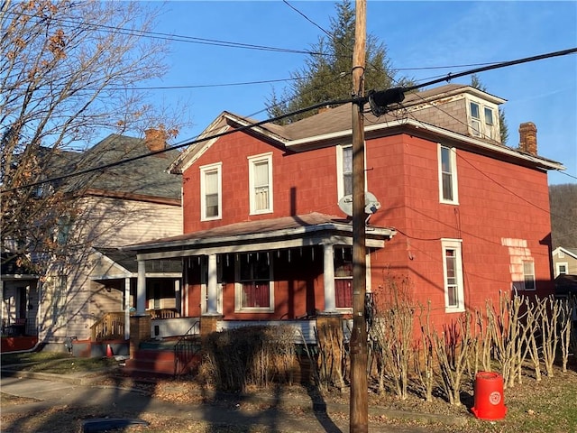 exterior space featuring covered porch