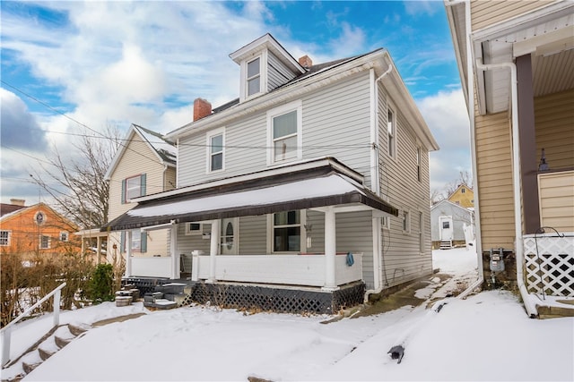 view of front of house with a porch