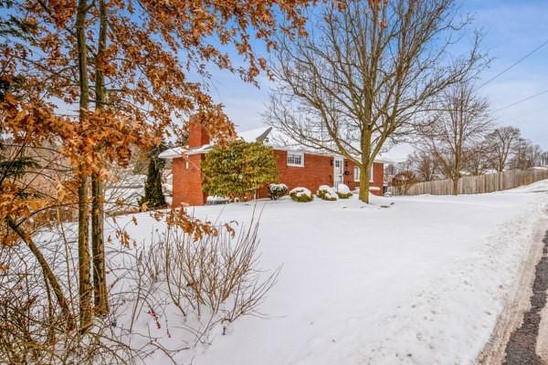 view of snowy yard