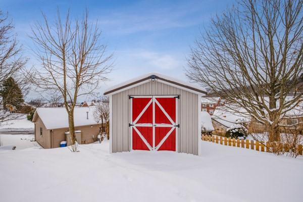 view of snow covered structure