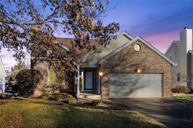 view of front facade with a garage