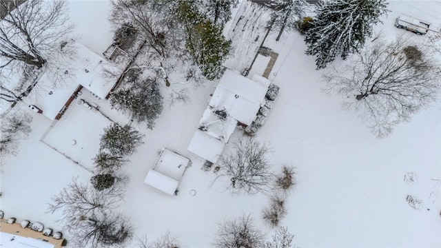 view of snowy aerial view