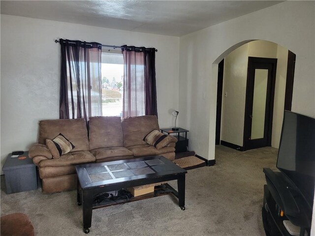 view of carpeted living room