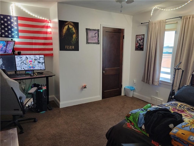 view of carpeted bedroom