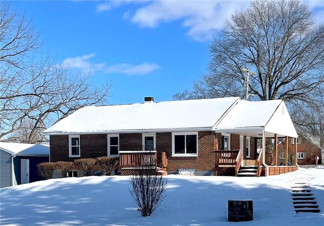 view of front of house with covered porch