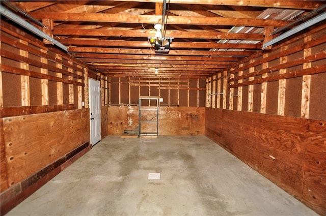 interior space featuring a garage door opener