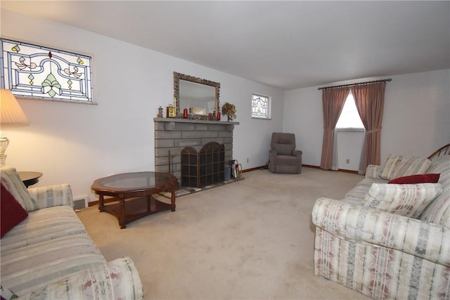 view of carpeted living room