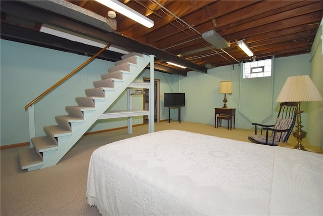 view of carpeted bedroom