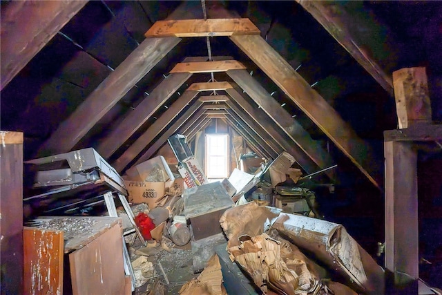 view of attic