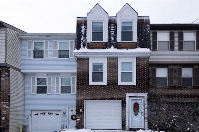 view of property featuring a garage