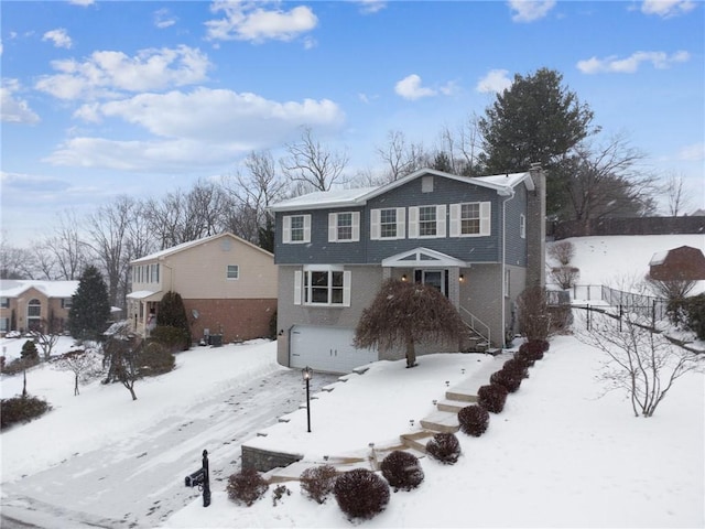 view of front of house featuring a garage