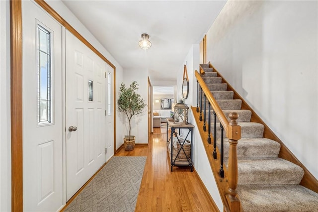 entryway featuring light hardwood / wood-style floors