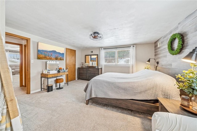 view of carpeted bedroom