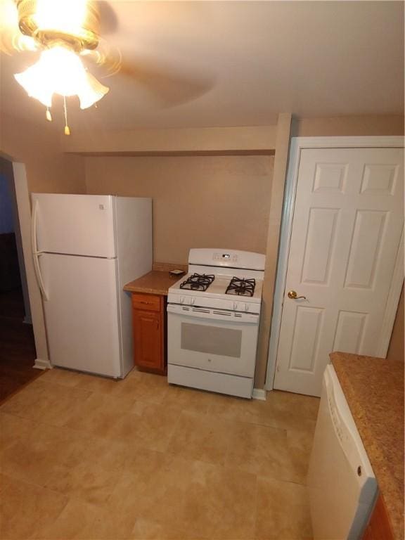 kitchen featuring white appliances