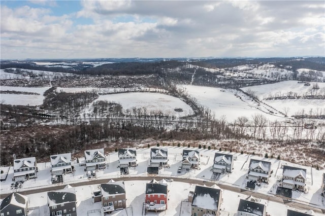 view of snowy aerial view