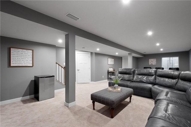 view of carpeted living room