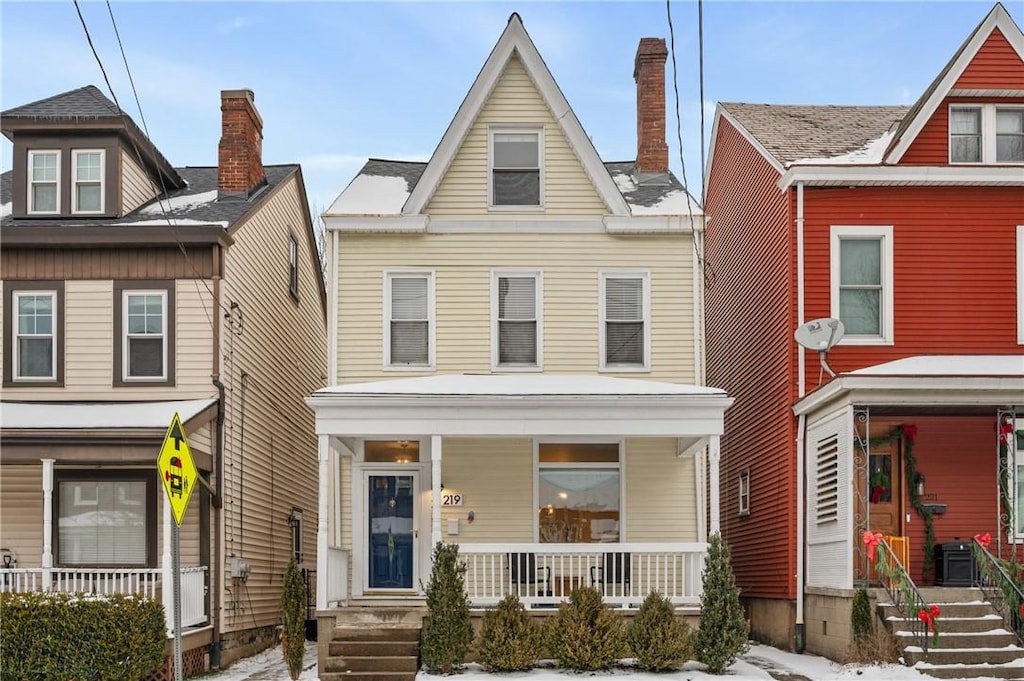 view of front of house with a porch