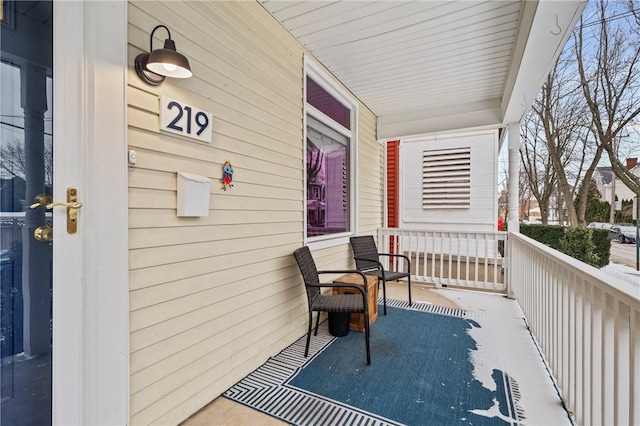 balcony with covered porch